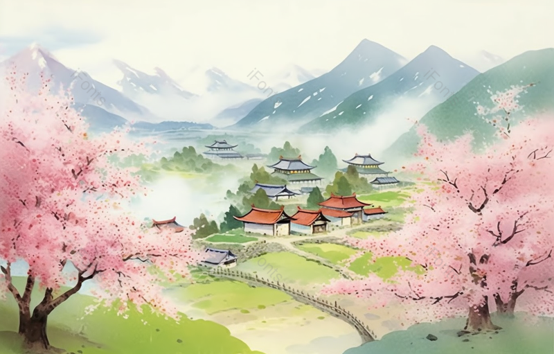 江南的春天水墨画,插画/手绘图,插画/手绘图库,插画/手绘图下载,插画/手绘